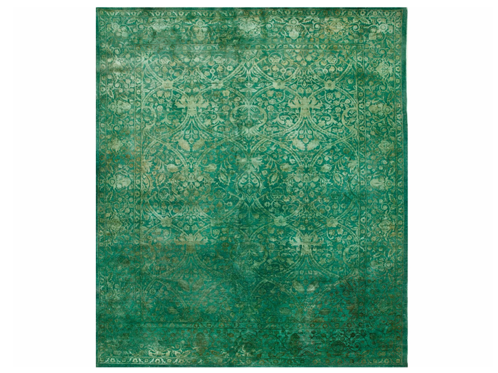 DRASS NE-2349 Emerald Green - Solid-color rug _ Jaipur Rugs